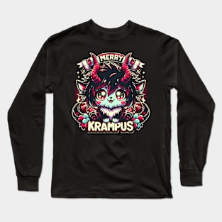 Kawaii Krampus Men Women Kids Merry Krampus Ugly Christmas Long Sleeve T-Shirt